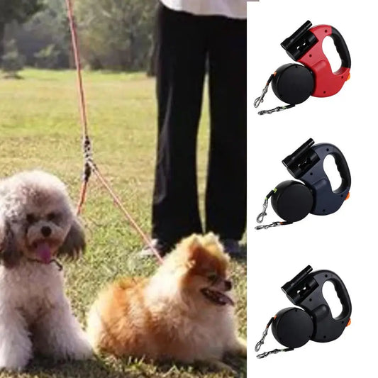 3-in-1 Retractable Dog Leash with Light