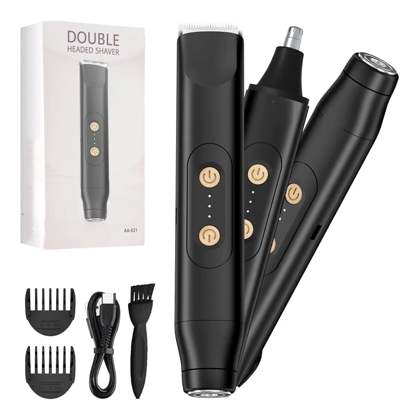 2-in-1 Electric Shaver for Women – Rechargeable Bikini & Facial Trimmer