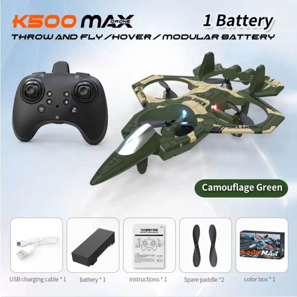 K500 Max RC Jet – 360° Stunt Drone with Throw & Fly